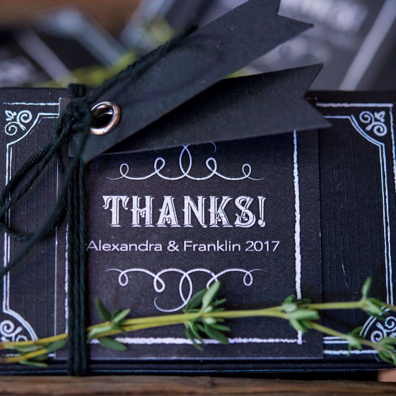 Chalkboard Wedding Personalized Mint Tins