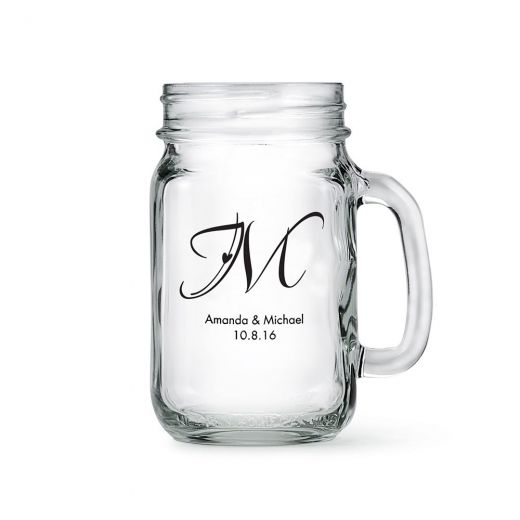 Custom 16 oz. Handle Mason Jars with Lids