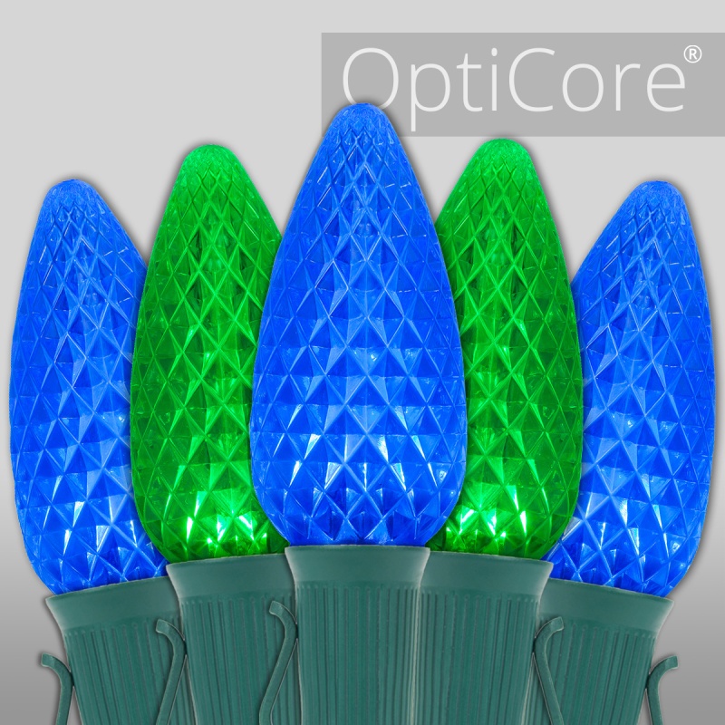 C9 Blue / Green Opticore® Commercial Led Christmas Lights