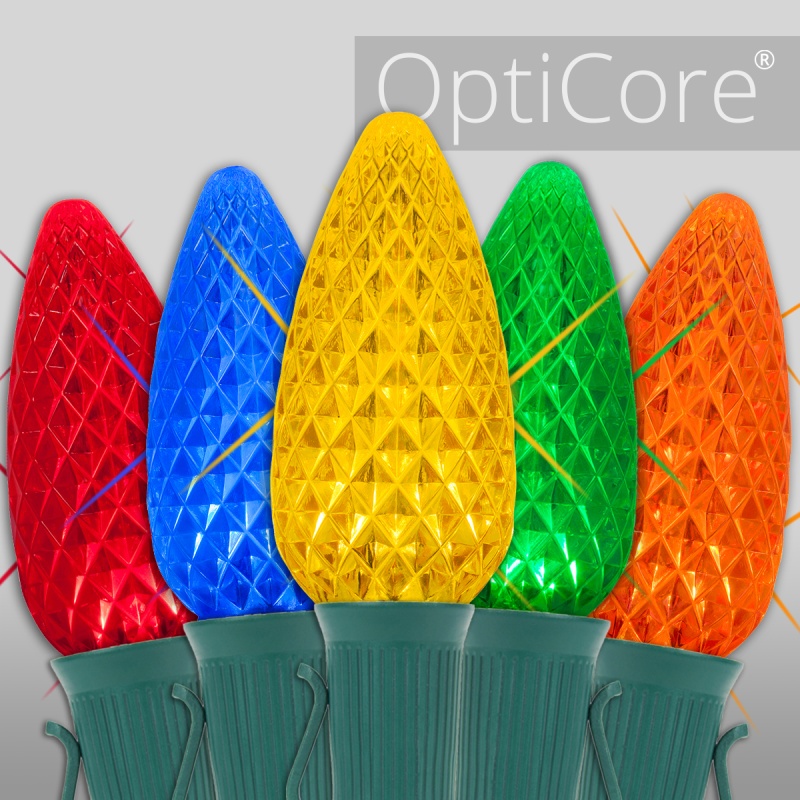 C9 Multicolor Twinkle Opticore® Commercial Led Christmas Lights