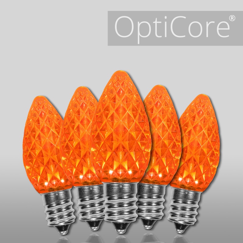 C7 Amber OptiCore LED Bulbs