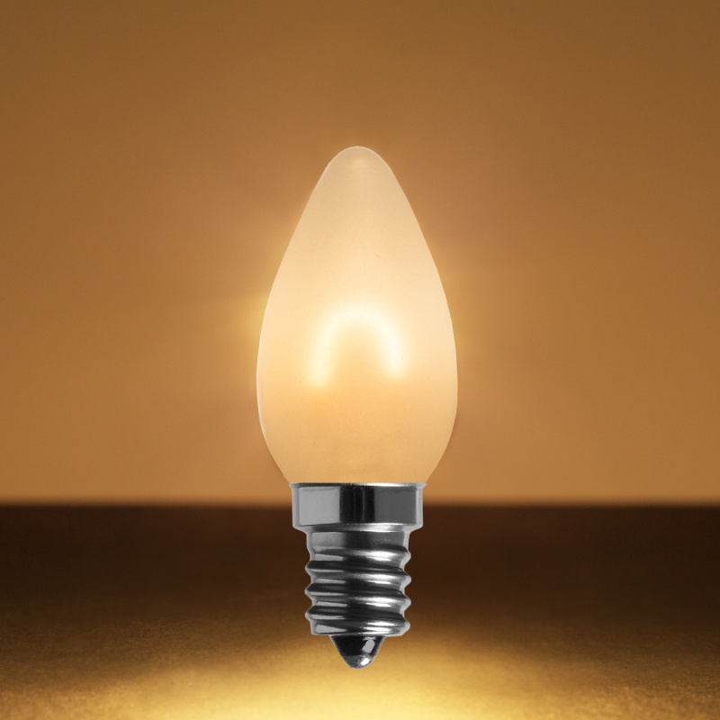 C7 Satin Glass Warm White Flexfilament® Led Bulbs