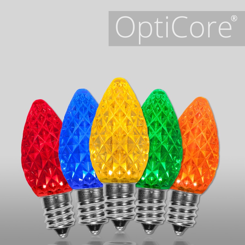 C7 Multicolor OptiCore LED Bulbs