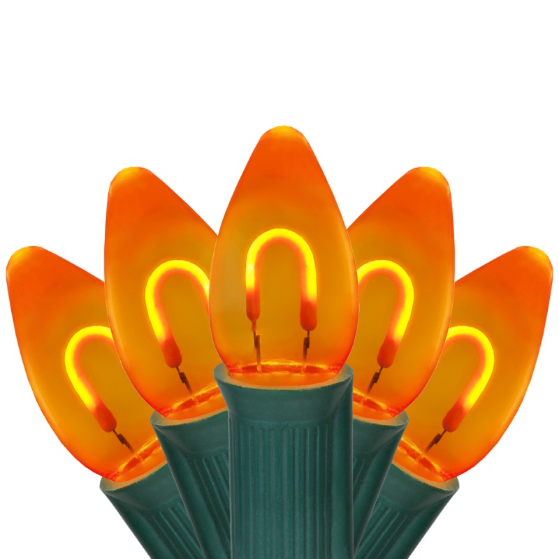 C7 Amber Flexfilament® Shatterproof Vintage Commercial LED Christmas Lights