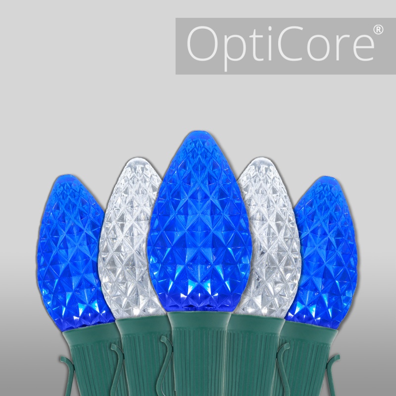 C7 Blue / Cool White Opticore® Commercial Led Christmas Lights