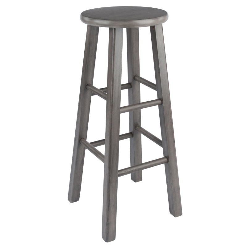 Ivy Square Leg Bar Stool, Rustic Gray