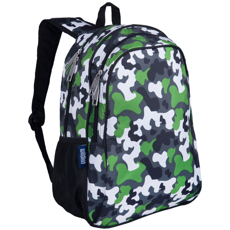 Green Camo 15 Inch Backpack