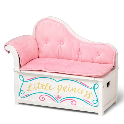 Princess Chaise Lounge with Storage - White