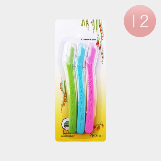 12 Set of 3 - Eyebrow Razors for Salon-Quality Results