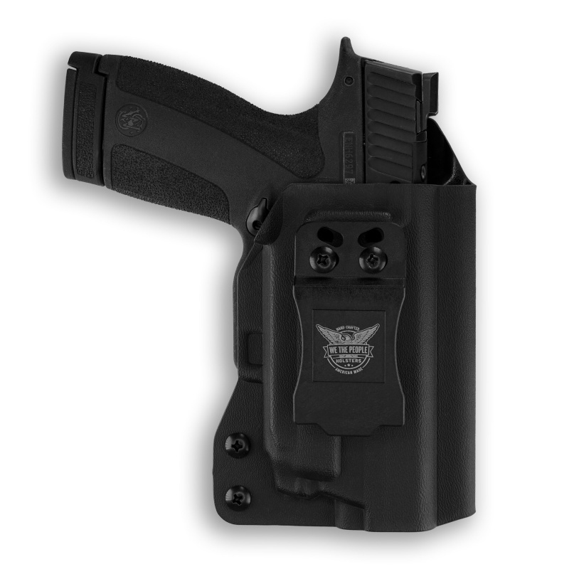 Smith & Wesson M&P Shield X Thumb Safety With Crimson Trace Cmr-201 Rail Master Universal Laser Iwb Holster