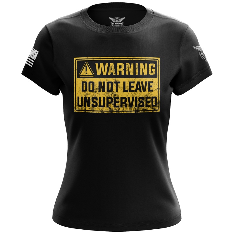 Do Not Leave Unsupervised Women's Short Sleeve Shirt
