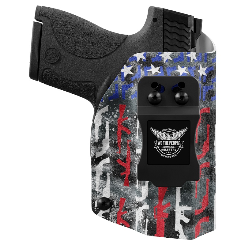 American Flag In Guns Patriotic Colors Custom Printed Holster - Iwb Kydex Holster