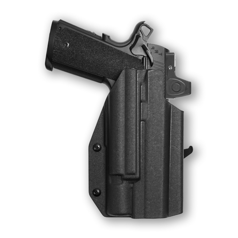 1911 5" Government 45Acp Railed With Surefire X300u-A Light Red Dot Optic Cut Owb Holster