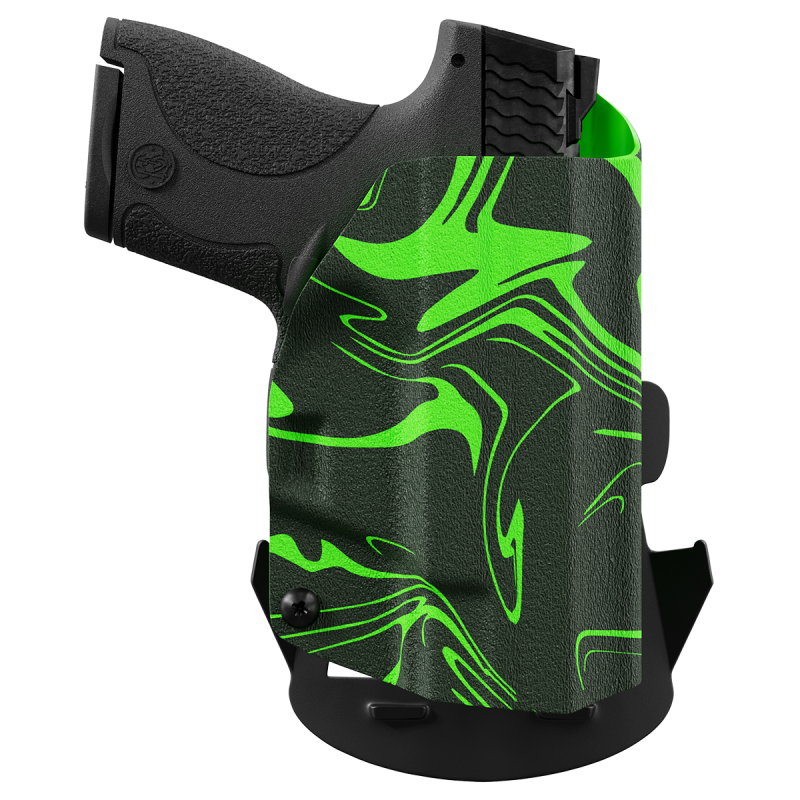 Green Ink Swirl Custom Printed Holster - Owb Kydex Holster