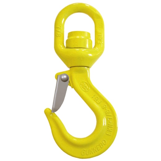 Gunnebo 9/32" (1/4") - 5/16" Lknk 7/8-10 Grade 100 Swivel Hook - 5700 Lbs Wll - #Z101349