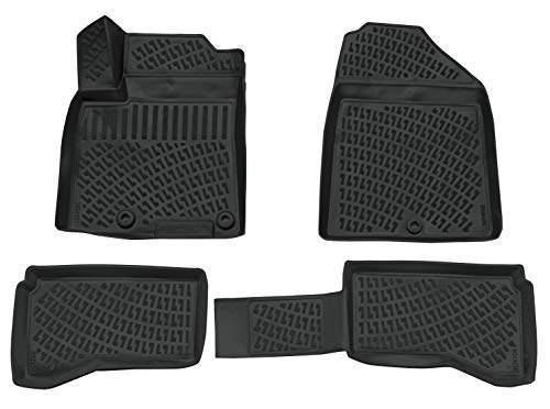 3D Rubber All Weather Floor Mat Set Compatible With Hyundai Ioniq Hybridplug-In Hybrid 2017-2021