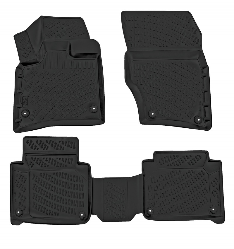3D Rubber All Weather Floor Mat Set Compatible With Audi Q7 2007-2015
