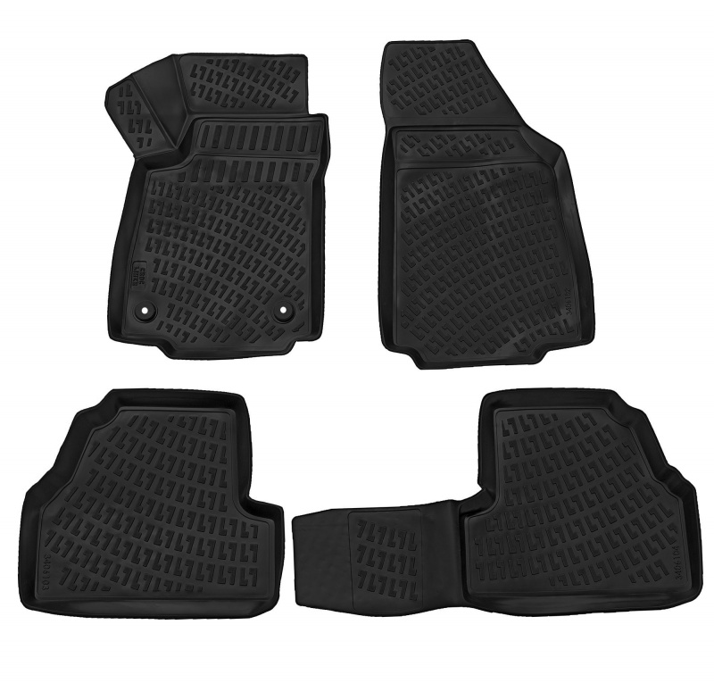 3D Rubber All Weather Floor Mat Set Compatible With Chevrolet Trax 2014-2021