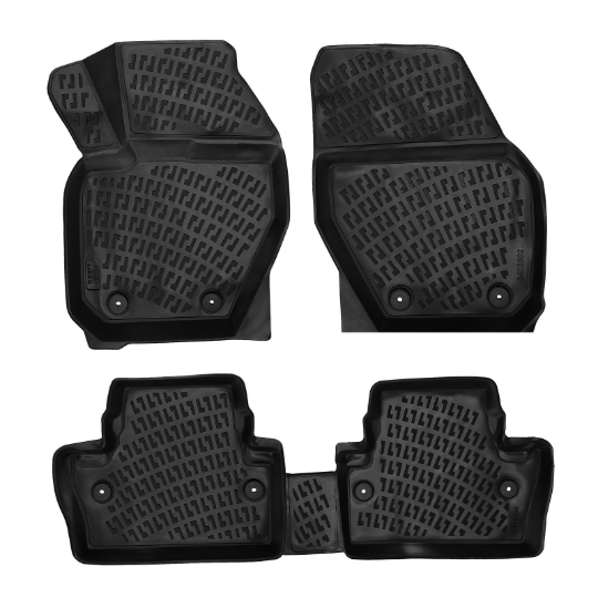 3D Rubber All Weather Floor Mat Set Compatible With Volvo Xc-60 2010-2017