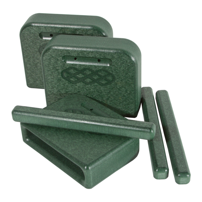Playmore Design Eco Tone Blocks With Strikers (Set Of 3) - Green