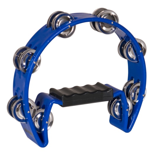 X8 Drums Crescent Tambourine, Blue