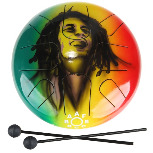 X8 Drums 8 Note A Ake Bono Tongue Drum, Reggae Rasta