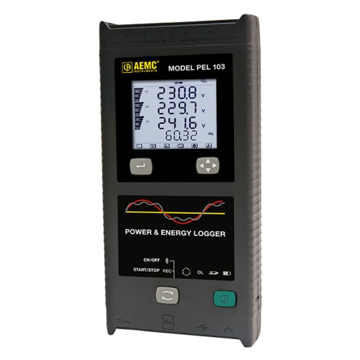 Pel 103 Ac Power Quality Analyzer, 3Ph Logger, 3 Sensors, Pel 100 Series - Open Box