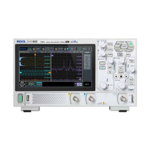 Rigol Dho802 Digital Oscilloscope, 2 Channel, 70 Mhz, 1.25 Gs/S, 25 Mpts, 12 Bit, Dho800 Series