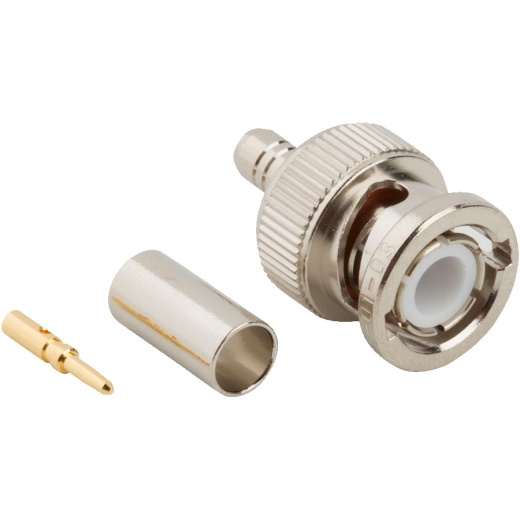 Amphenol Rf 031-320 Rf BNC Connector, Straight, Crimp, Plug, 50 Ohms
