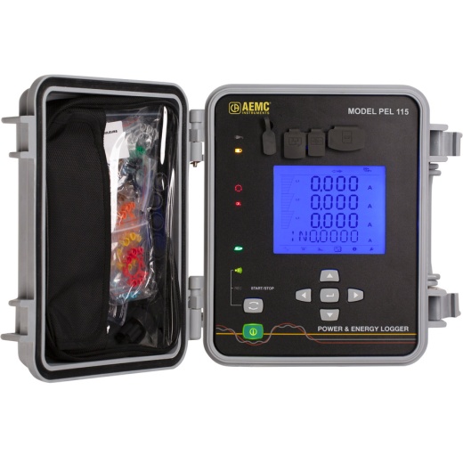 Aemc Instruments Pel 115 W/O Sensors Power And Energy Logger, 1-3 Phase, Dataview Software, Pel 110 Series