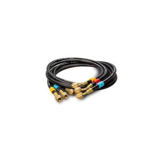 Fieldpiece HR3 Open Valves Hose Set - 1/4 Inch, 800 Psi, 5 Foot Long, 3 Pack
