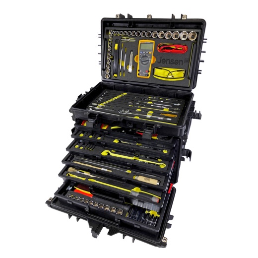 Jensen Tools Gmtk Tool Kit In Heavy Duty 6-Drawer Tool Case - Gts-14250-A