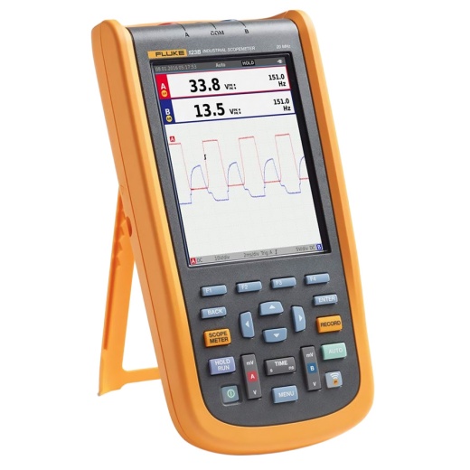 Fluke Fluke-123B/Na/S Industrial Scopemeter Oscilloscope, 2 Ch, 20 Mhz, Flukeview, Usa, 120B Series