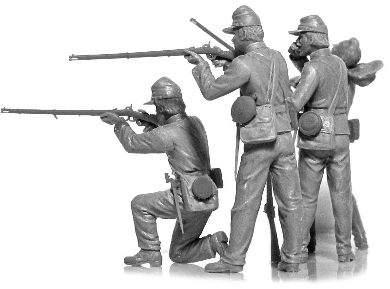 Icm American Civil War "Union" Infantry Plastic Figures, 1/35 Scale