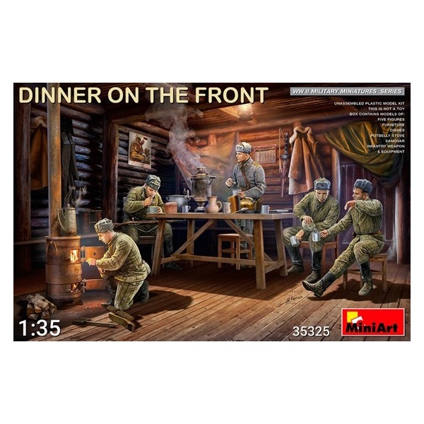 Miniart Models "Dinner On The Front" Soviet Soldiers Diorama, 1/35 Scale