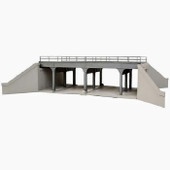 Waltherscornerstone® Urban Steel Overpass Structure Kit, Ho Scale