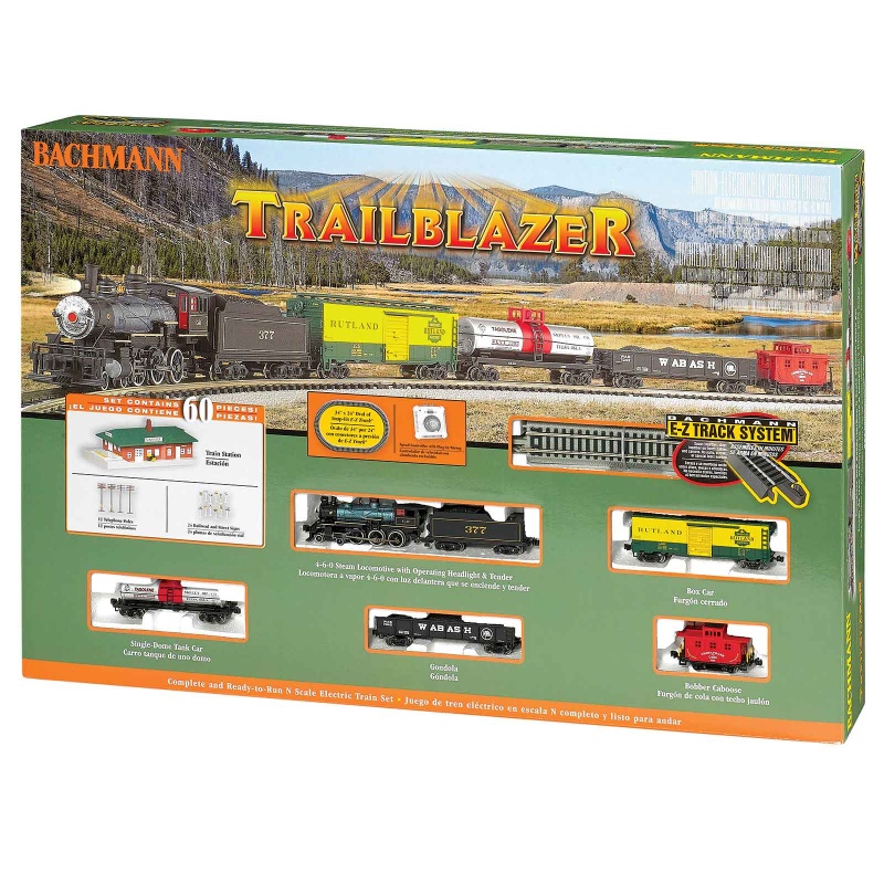 Bachmann N Scale Trailblazer E-Z Track Electric Train Set
