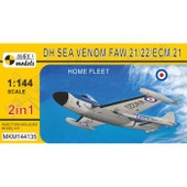 Mark I. Models Sea Venom Faw21/22/Ecm21 British Navy Fighter (2 In 1) Plastic Model Kit, 1/144 Scale