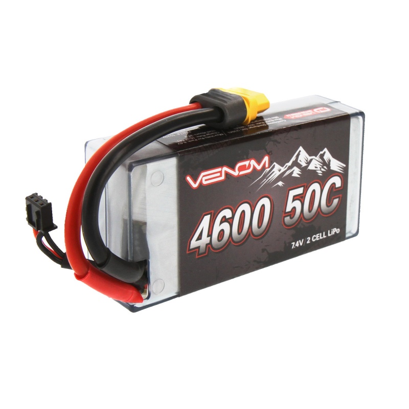 Venom® 50C 2S 4600Mah 7.4V Rc Crawler Lipo Shorty Hardcase Battery With Uni Plug
