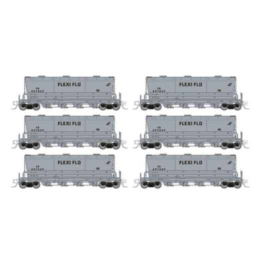 Rapido Flexi-Flo Hopper Model Train: Conrail CR Repaint N Scale 6-Pack