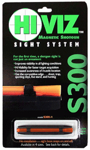 Hiviz Shotgun Front Sight Magnetic Rib .218-.328\" Red