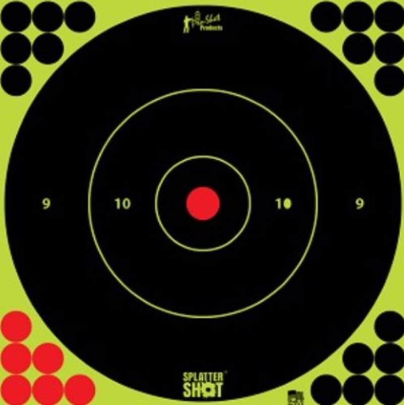 Splatter Shot Target Bullseye 12\" Green Peel\/Stick 5Ea