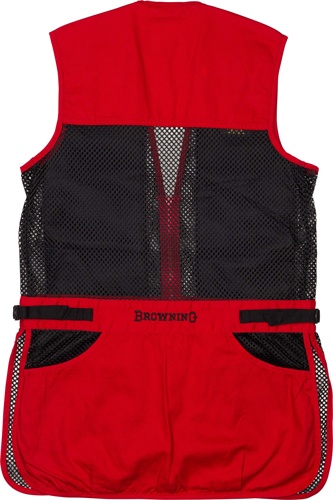 Browning Mesh Shooting Vest R-Hand Youth's Lg Black/Red