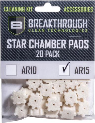 Breakthrough Ar-15 Star Chamber Pad 20 Pk W\/ 8-32 Adtr