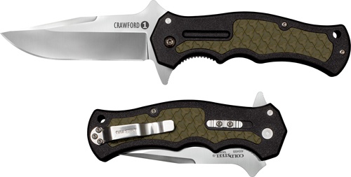 Cold Steel Crawford Model 1 3\" Plain Edge Clip Folder