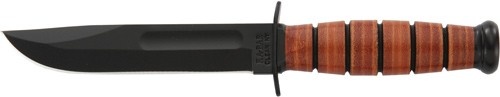 Ka-Bar Fighting\/Utility Knife 5.25\" Short W\/Lthr Shth Usmc