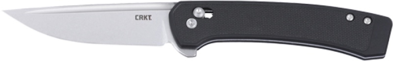 Crkt Q Compact 3.05\" Plain Edge Black Stnwsh Crossbar