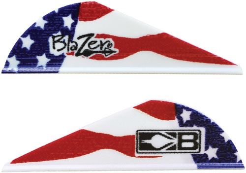Bohning Blazer Vanes True Color 2\" American Flag 100Pk