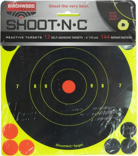 B/C Target Shoot-N-C 6" Bull's-Eye 12 Targets