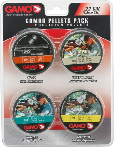 Gamo Combo Assort 22 Cal Ts-22, Hunter, Mag & Mp Pellet